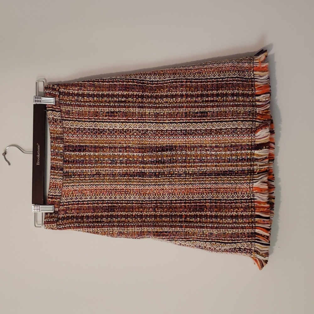 Maeve by anthropologie multi colored fringe A line skirt size 2P